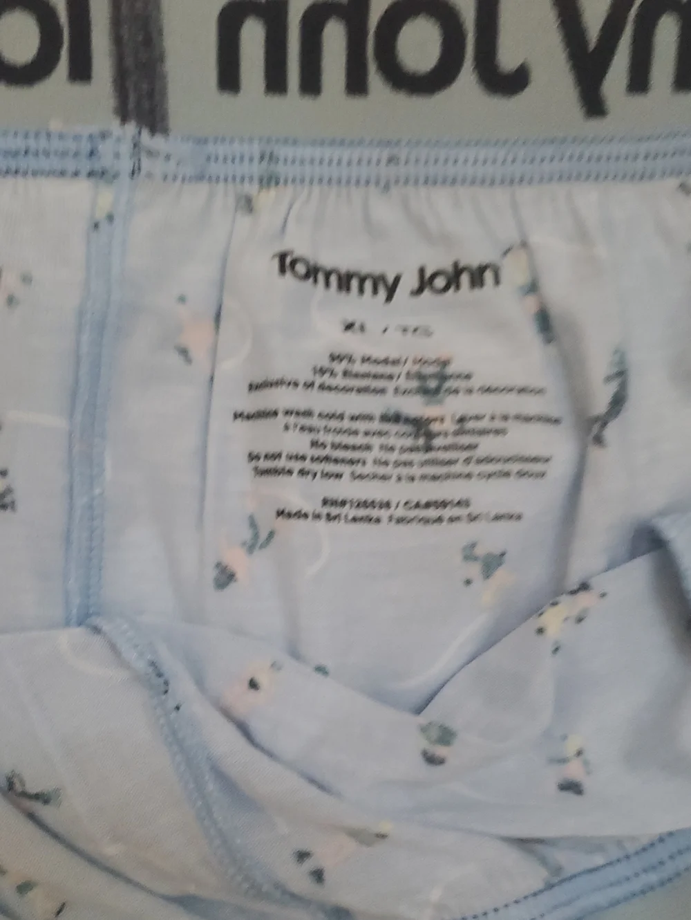 TOMMU JOHN SECOND SKIN BOXER BRIEF;SLEEP SHORTS IN LIGHT BLUE / SIZE:XL